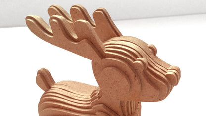 C139-Christmas Deer Scroll Saw Pattern - Alex Fox Patterns