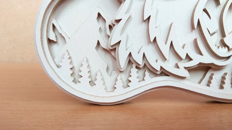 C142-Bear Layered Scroll Saw Pattern - Alex Fox Patterns