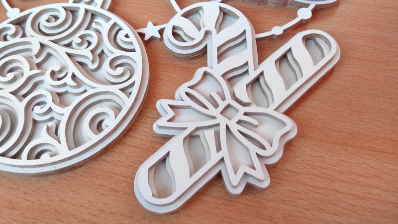 C143-Christmas Joy Layered Scroll Saw Pattern - Alex Fox Patterns