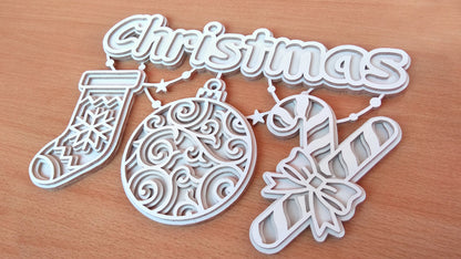 C143-Christmas Joy Layered Scroll Saw Pattern - Alex Fox Patterns