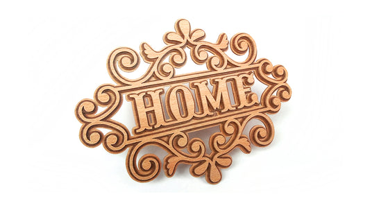 C145-Home Sign Ornament Layered Scroll Saw Pattern - Alex Fox Patterns