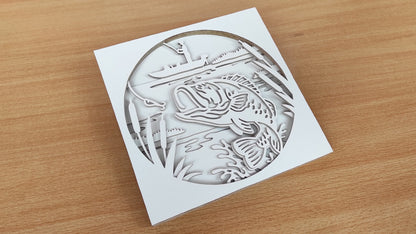 C148-Fishing Layered Scroll Saw Pattern - Alex Fox Patterns