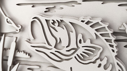C148-Fishing Layered Scroll Saw Pattern - Alex Fox Patterns