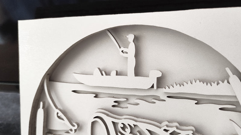 C148-Fishing Layered Scroll Saw Pattern - Alex Fox Patterns