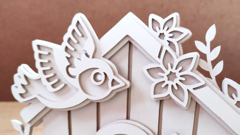C149-Birdhouse Layered Scroll Saw Pattern - Alex Fox Patterns