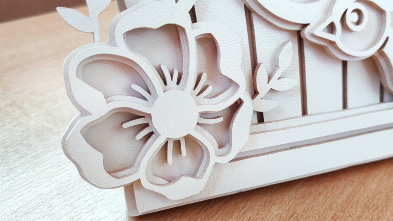 C149-Birdhouse Layered Scroll Saw Pattern - Alex Fox Patterns