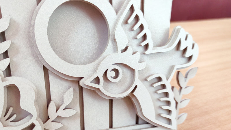 C149-Birdhouse Layered Scroll Saw Pattern - Alex Fox Patterns