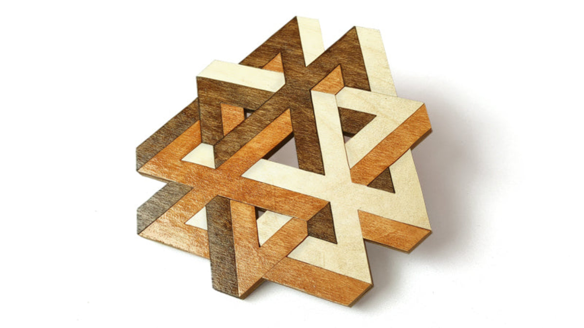 C150-Trivet Optical Illusion Scroll Saw Pattern - Alex Fox Patterns