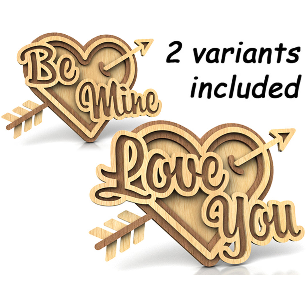 C151-Love Layered Scroll Saw Pattern - Alex Fox Patterns