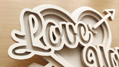 C151-Love Layered Scroll Saw Pattern - Alex Fox Patterns