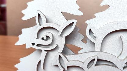 C152-Deers Layered Scroll Saw Pattern - Alex Fox Patterns