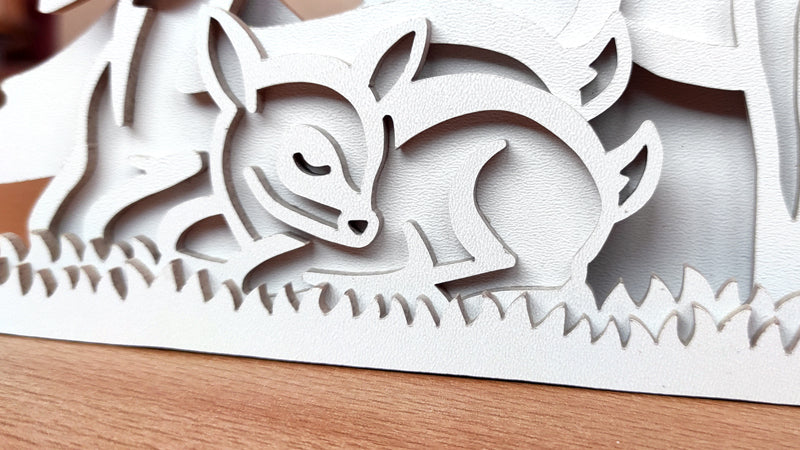 C152-Deers Layered Scroll Saw Pattern - Alex Fox Patterns