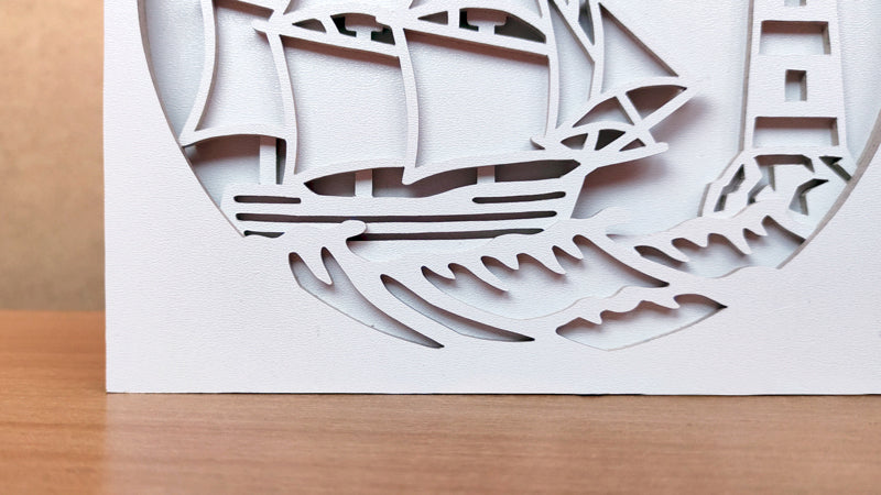 C153-Ship Layered Scroll Saw Pattern - Alex Fox Patterns
