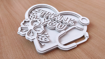 C154-Thank You Layered Scroll Saw Pattern - Alex Fox Patterns