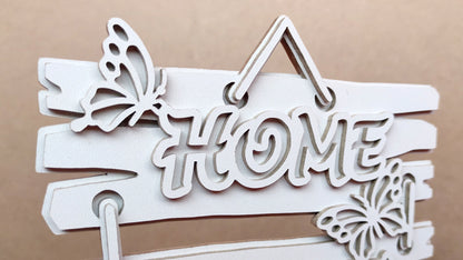 C155-Home Layered Scroll Saw Pattern - Alex Fox Patterns