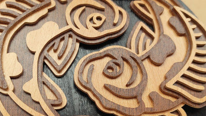 C156-Koi Fish Layered Scroll Saw Pattern - Alex Fox Patterns
