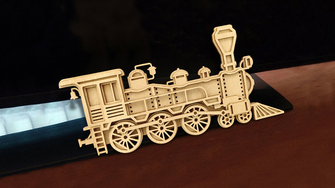 C158-Steam Train Scroll Saw Pattern - Alex Fox Patterns