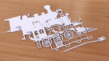 C158-Train Layered Scroll Saw Pattern - Alex Fox Patterns