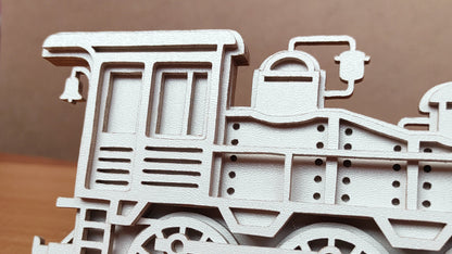 C158-Train Layered Scroll Saw Pattern - Alex Fox Patterns