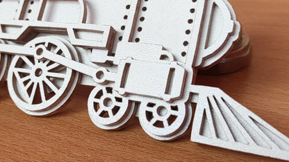 C158-Train Layered Scroll Saw Pattern - Alex Fox Patterns
