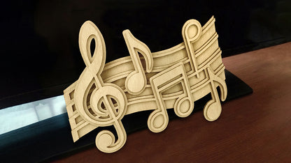 C159-Music Notes Layered Scroll Saw Pattern - Alex Fox Patterns