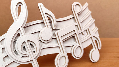 C159-Music Notes Layered Scroll Saw Pattern - Alex Fox Patterns