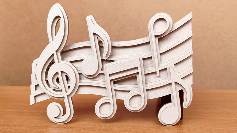 C159-Treble Clef Layered Scroll Saw Pattern - Alex Fox Patterns