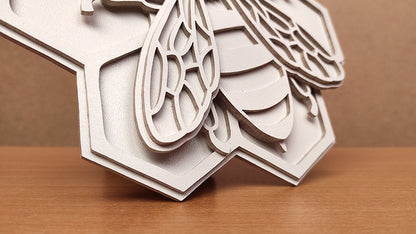 C160-Bee Layered Scroll Saw Pattern - Alex Fox Patterns