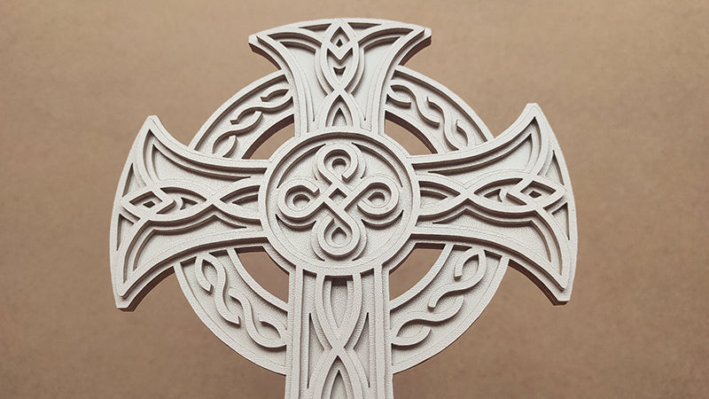 C161-Celtic Cross Layered Scroll Saw Pattern - Alex Fox Patterns