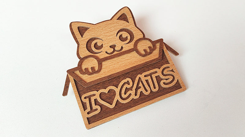 C162-Cat Layered Scroll Saw Pattern - Alex Fox Patterns