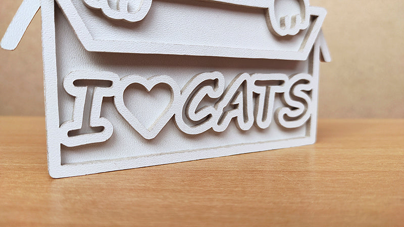 C162-Cat Layered Scroll Saw Pattern - Alex Fox Patterns