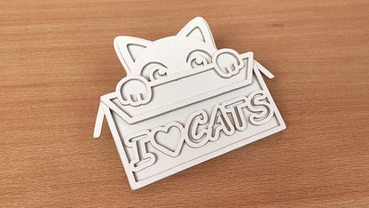 C162-Cat Layered Scroll Saw Pattern - Alex Fox Patterns