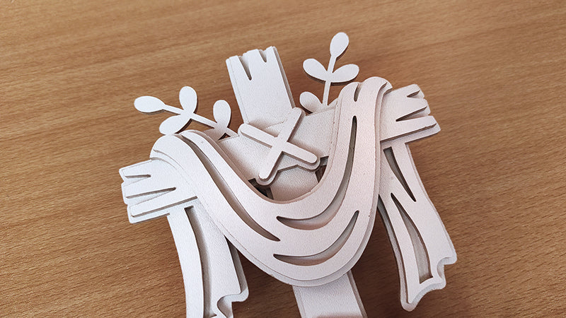 C164-Cross Layered Scroll Saw Pattern - Alex Fox Patterns