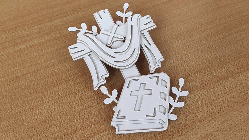 C164-Cross Layered Scroll Saw Pattern - Alex Fox Patterns