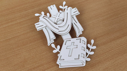 C164-Cross Layered Scroll Saw Pattern - Alex Fox Patterns