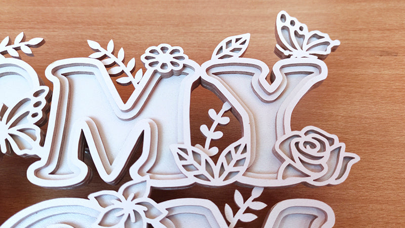 C165-I Love My Mom Layered Scroll Saw Pattern - Alex Fox Patterns