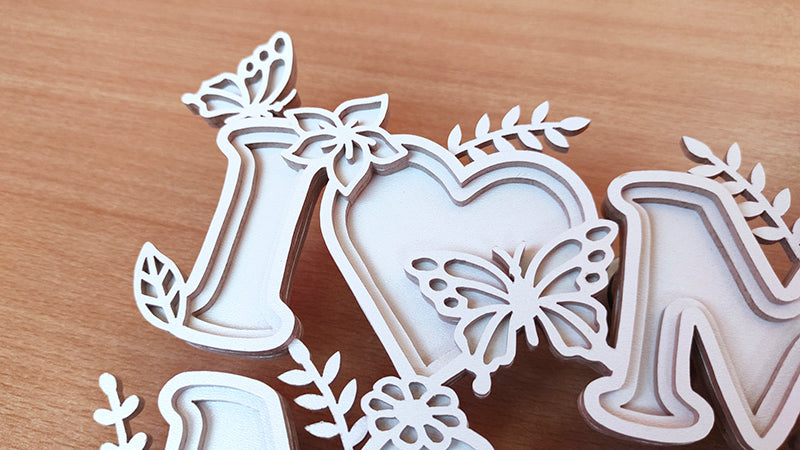 C165-I Love My Mom Layered Scroll Saw Pattern - Alex Fox Patterns