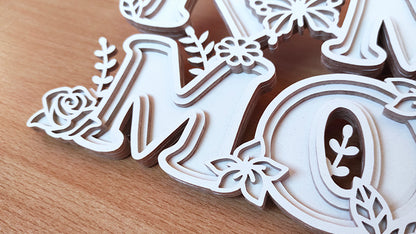 C165-I Love My Mom Layered Scroll Saw Pattern - Alex Fox Patterns
