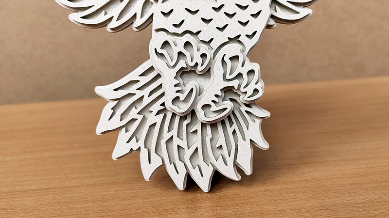 C166-Eagle Layered Scroll Saw Pattern - Alex Fox Patterns