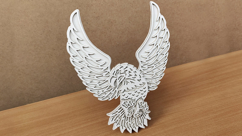 C166-Bold Eagle Scroll Saw Pattern - Alex Fox Patterns