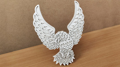 C166-Bold Eagle Scroll Saw Pattern - Alex Fox Patterns