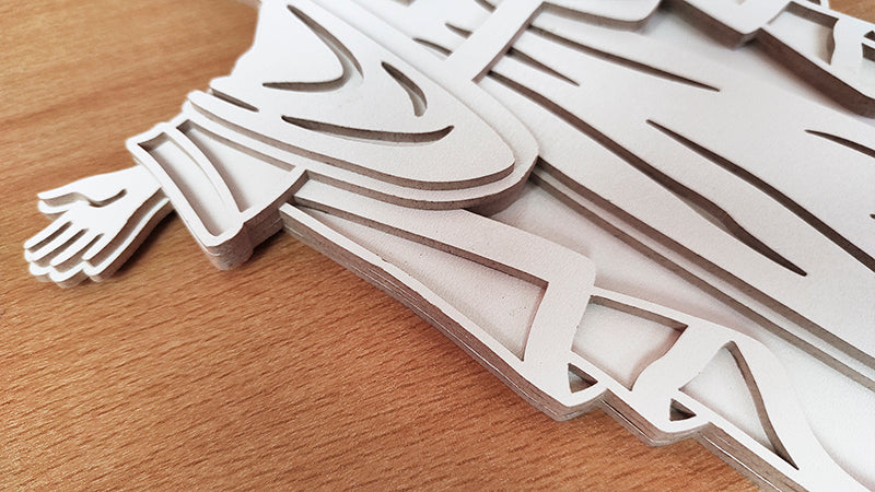 C167-Jesus Layered Scroll Saw Pattern - Alex Fox Patterns