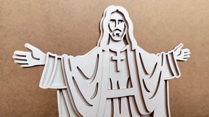 C167-Jesus Religious Scroll Saw Pattern - Alex Fox Patterns