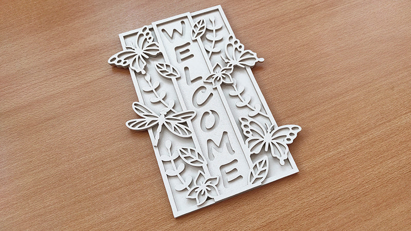 C168-Welcome Sign Scroll Saw Pattern - Alex Fox Patterns