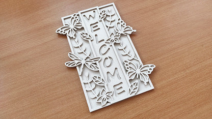C168-Welcome Sign Scroll Saw Pattern - Alex Fox Patterns