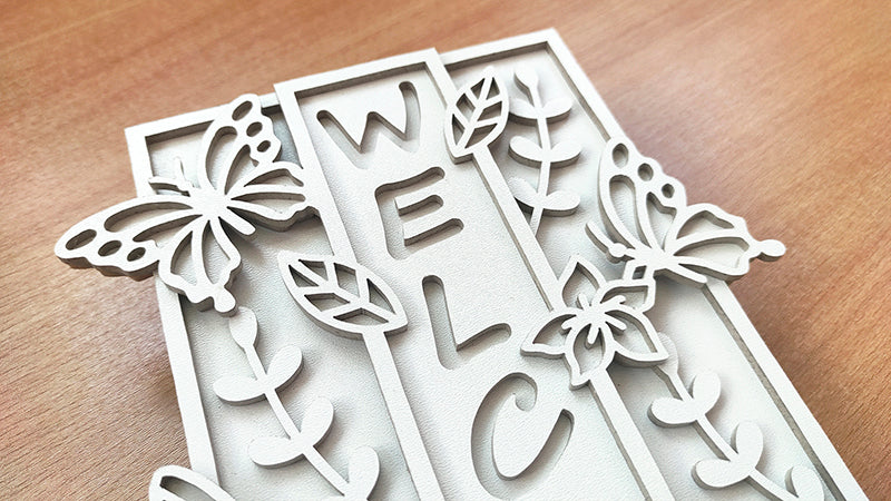 C168-Welcome Butterfly Scroll Saw Pattern - Alex Fox Patterns