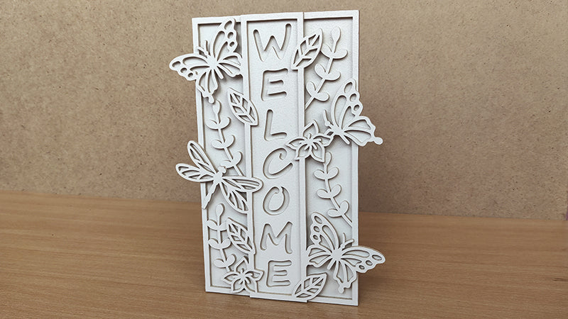 C168-Welcome Layered Scroll Saw Pattern - Alex Fox Patterns