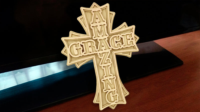 C169-Amazing Grace Cross Scroll Saw Pattern - Alex Fox Patterns