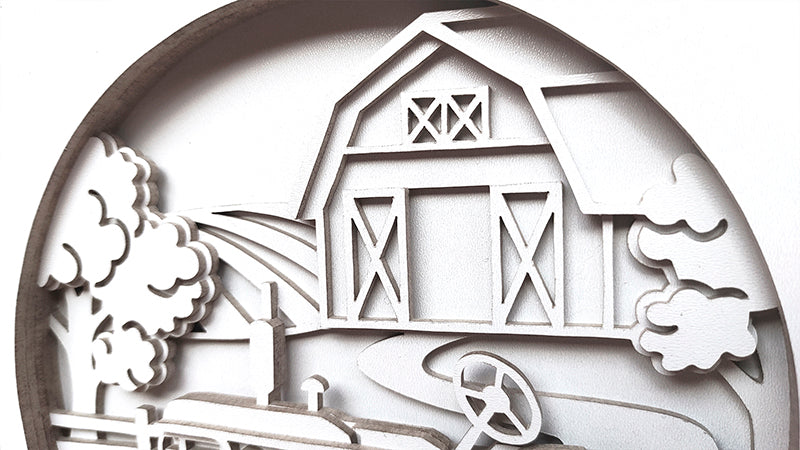 C170-Tractor Countryside Scroll Saw Pattern - Alex Fox Patterns