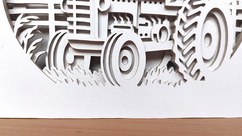 C170-Tractor Layered Scroll Saw Pattern - Alex Fox Patterns